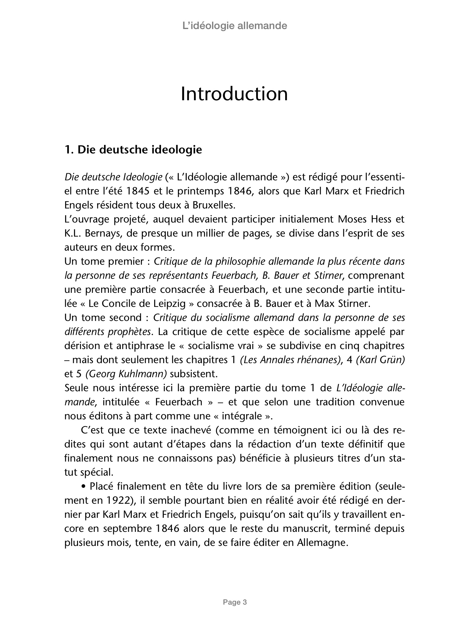 Karl Marx Lideologie Allemande Explication De Texte