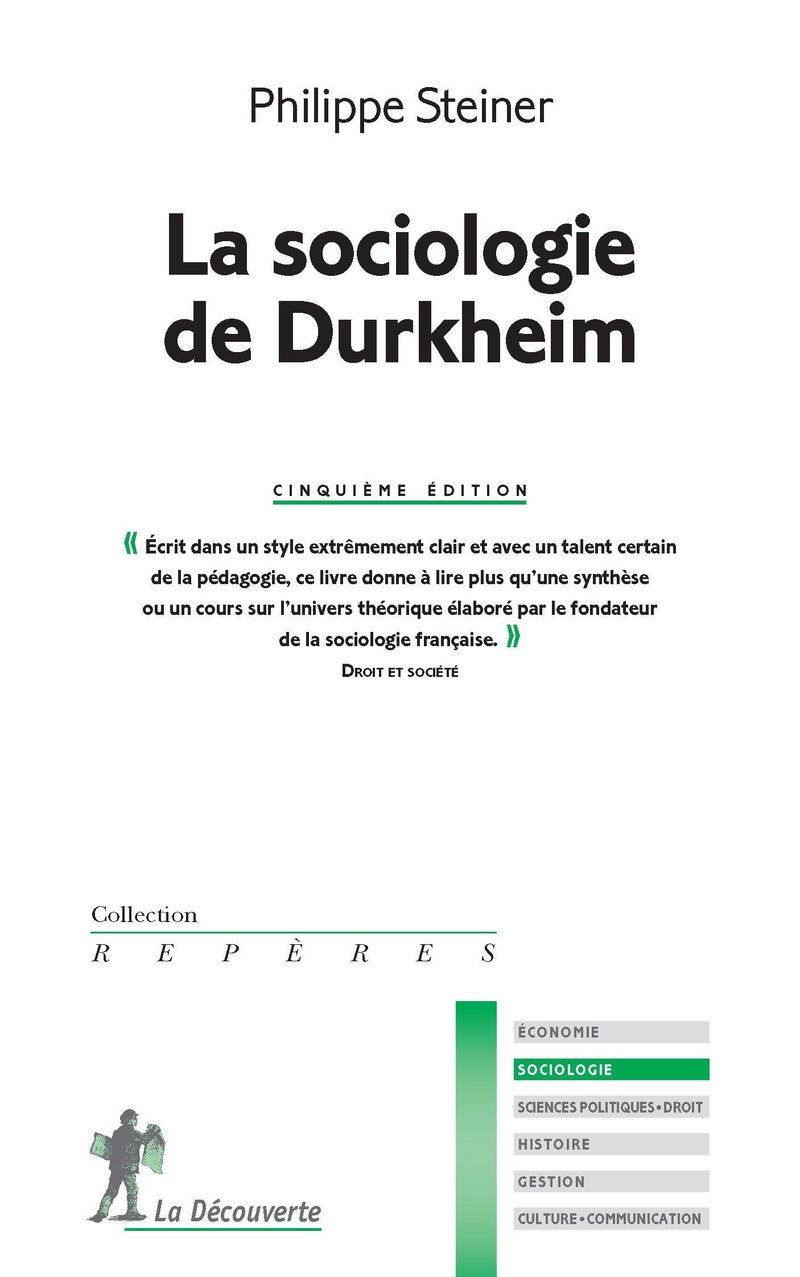 La sociologie de Durkheim - Philippe Steiner