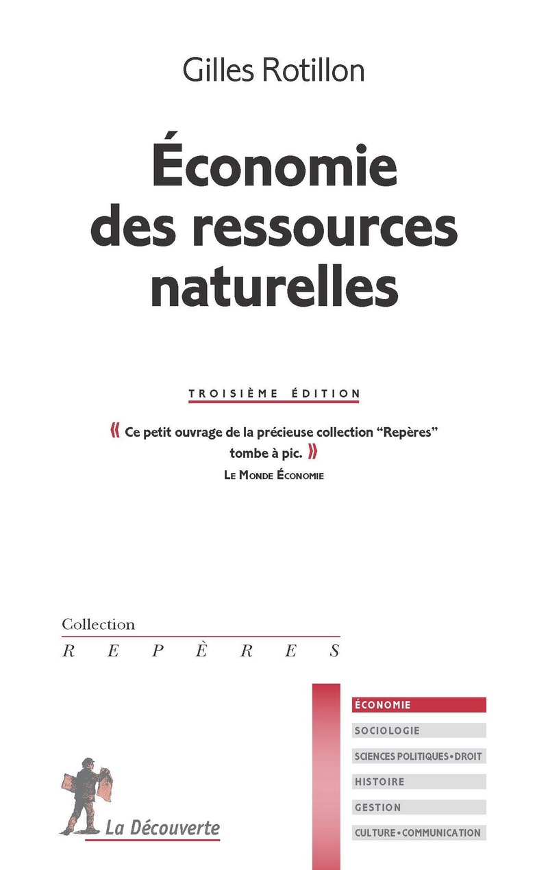 Economie des ressources naturelles (3ème édition) - Gilles Rotillon