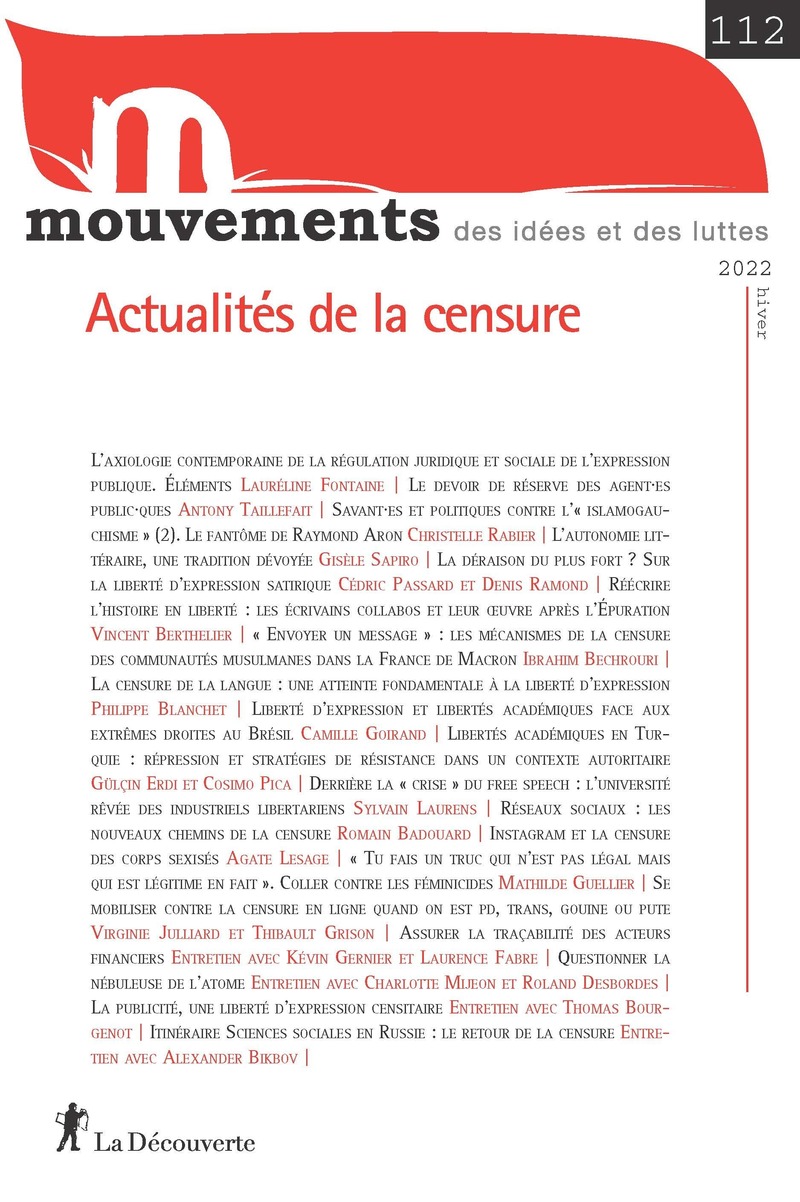 Actualités de la censure -  Revue Mouvements