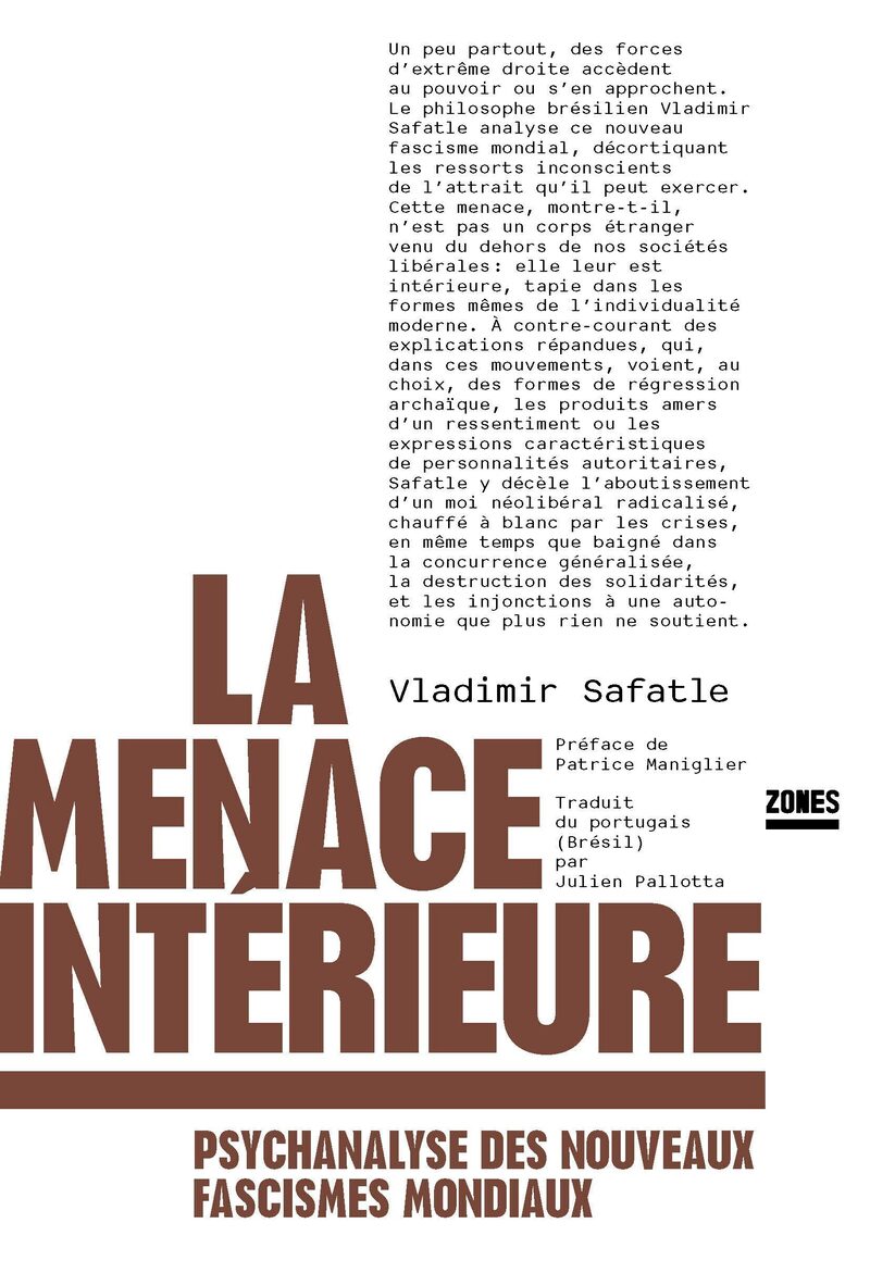 La menace intérieure - Vladimir Safatle