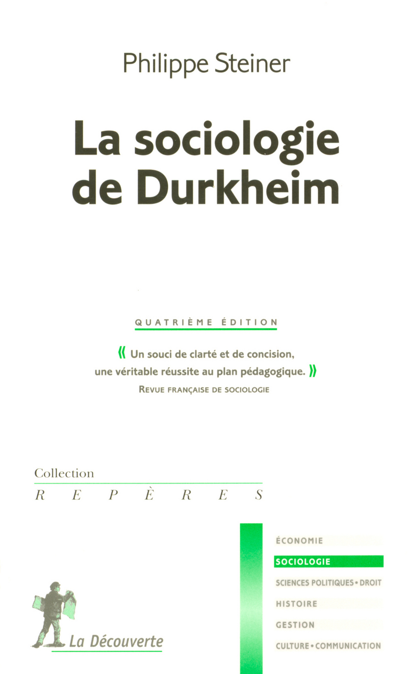 La sociologie de Durkheim - Philippe Steiner