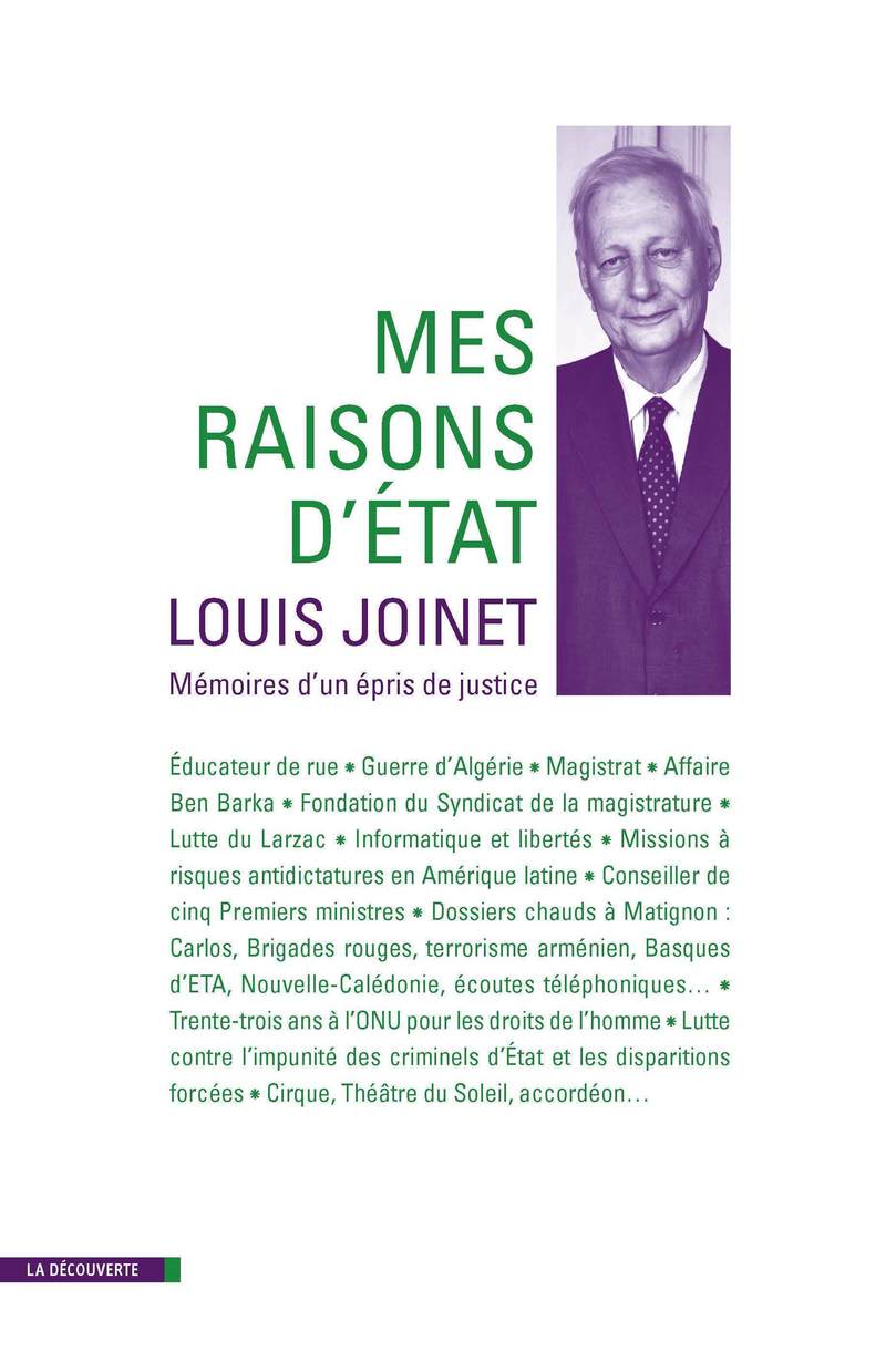 Mes raisons d'état - Louis Joinet