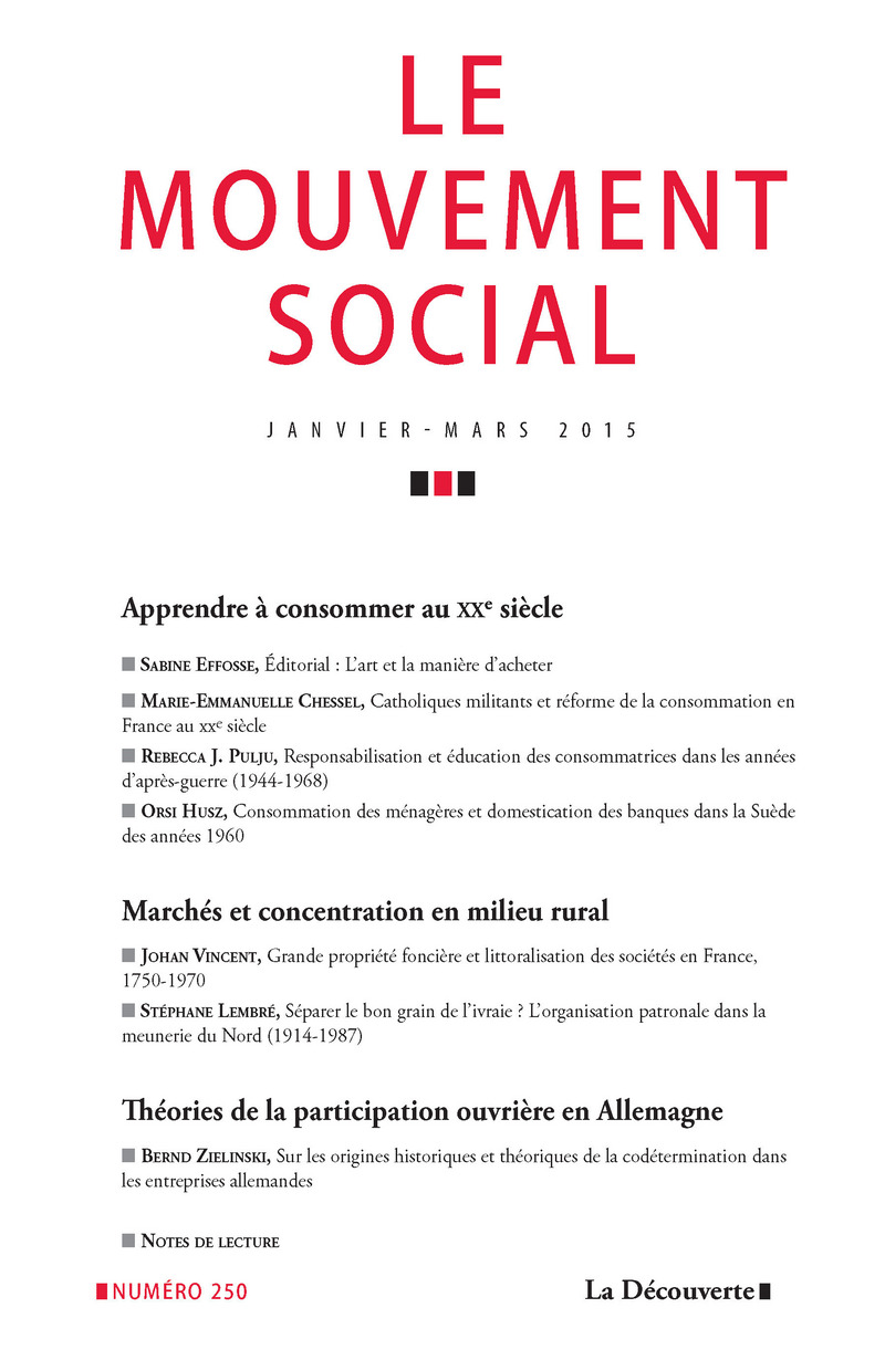 Varia. Apprendre à consommer au XXe siècle 