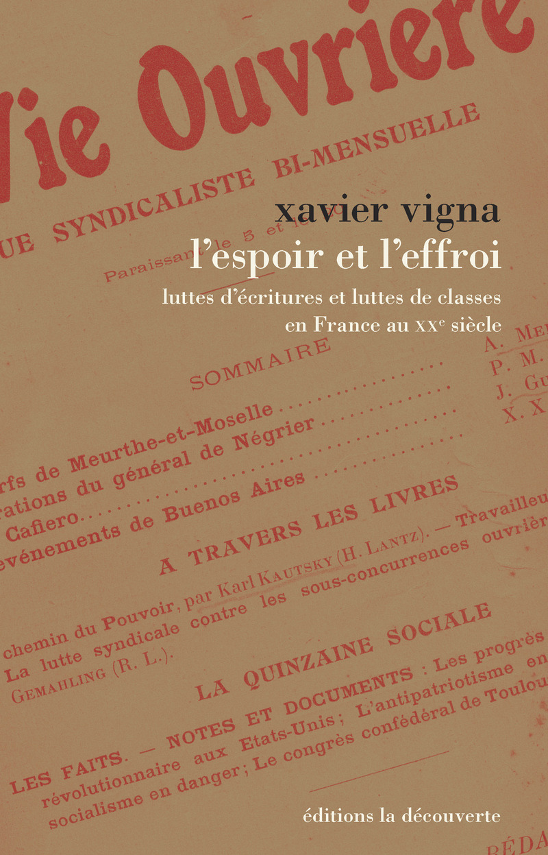 L'espoir et l'effroi - Xavier Vigna