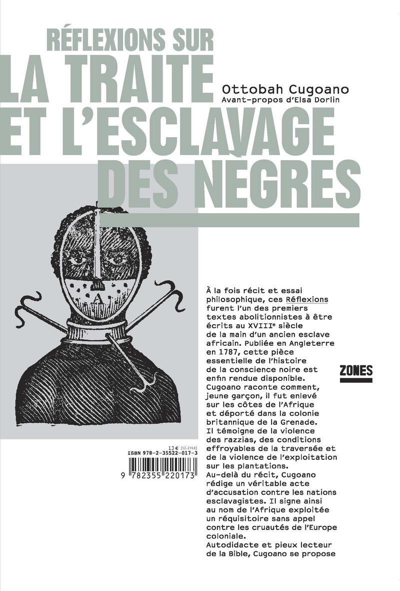 Réflexions sur la traite et l'esclavage des Nègres