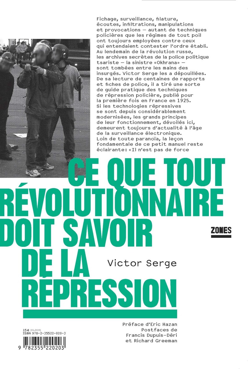 Ce que tout révolutionnaire doit savoir de la répression