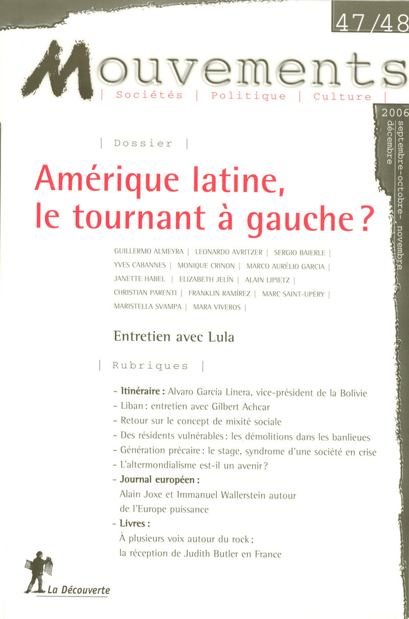 Revue Mouvements numéro 47/48 Amérique latine, letournant à gauche ?